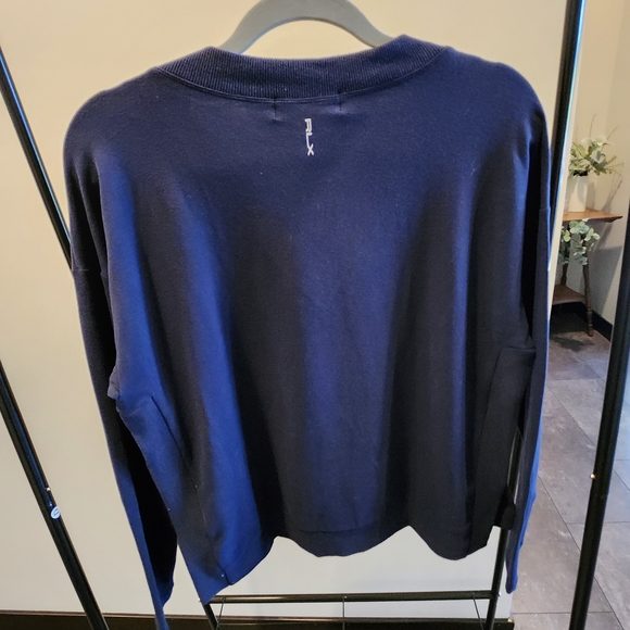 RLX Ralph Lauren V-Neck Sweater – Blue Relaxed Fit NWT - Picture 11 of 12
